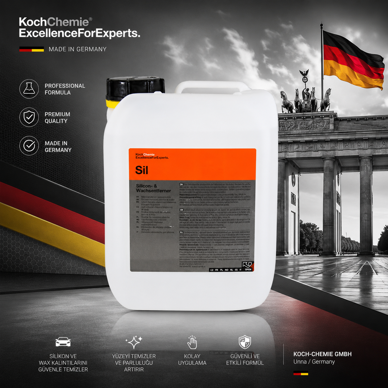 Koch Chemie Sil Silicon & Wachsentferner 5L Silicone Remover, Soluble in water