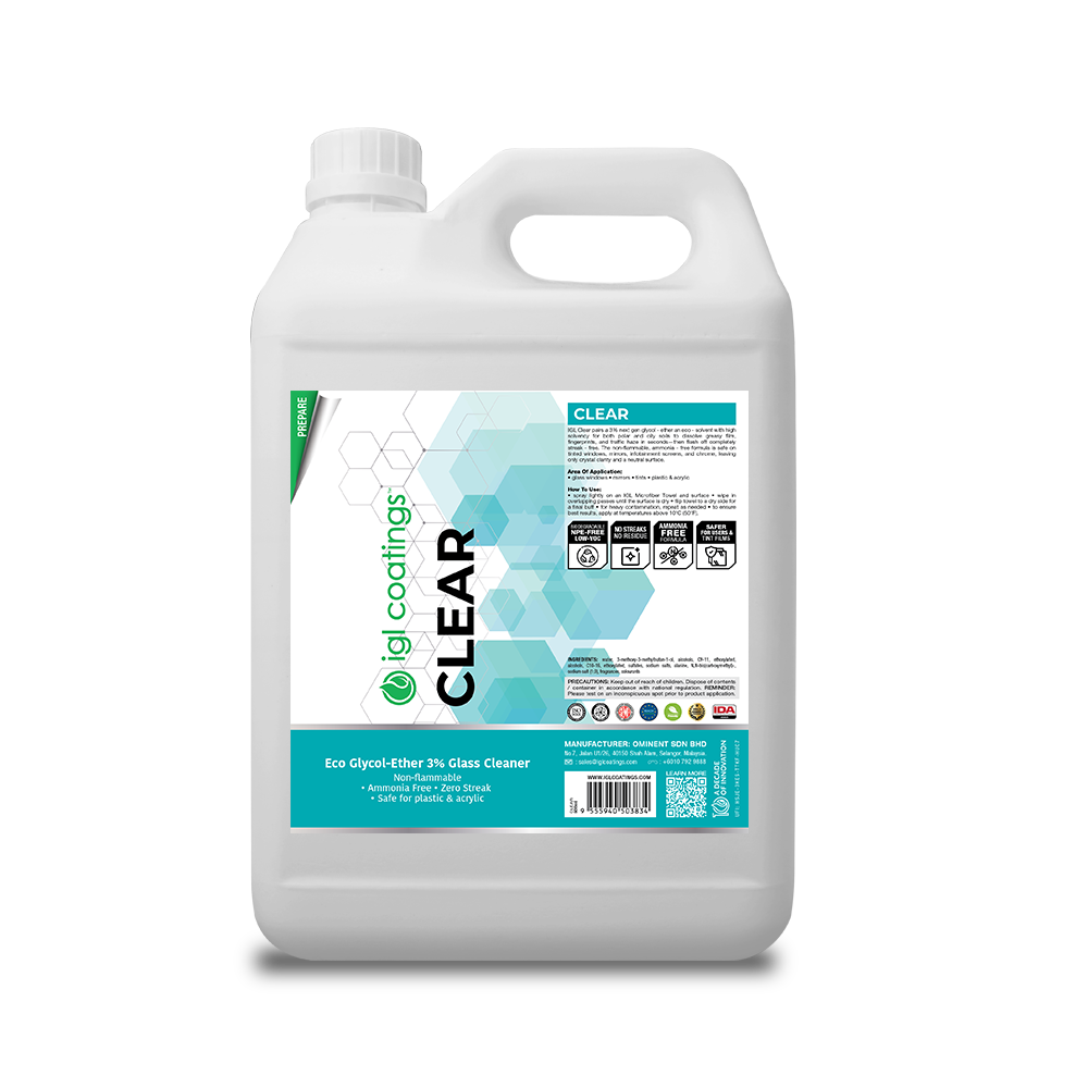 İGL ECOSHİNE CLEAR CAM TEMİZLEME 5LT