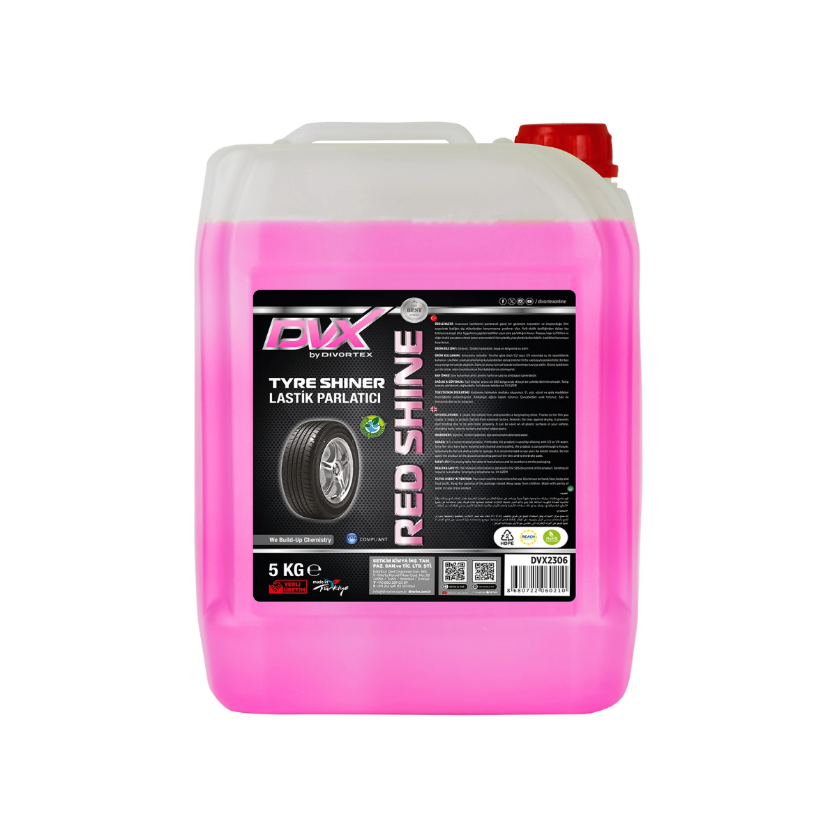Divortex Jel Lastik Parlatıcı Konsantre 5kg