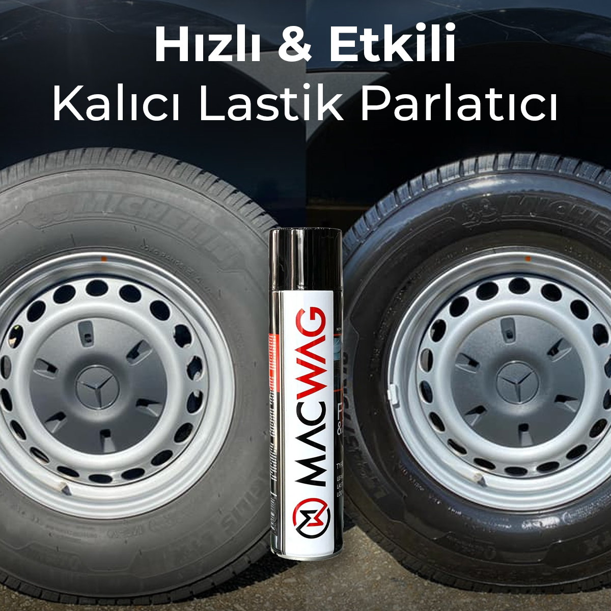 Macwag Fast Black 600 ml Lastik Parlatıcı Sprey