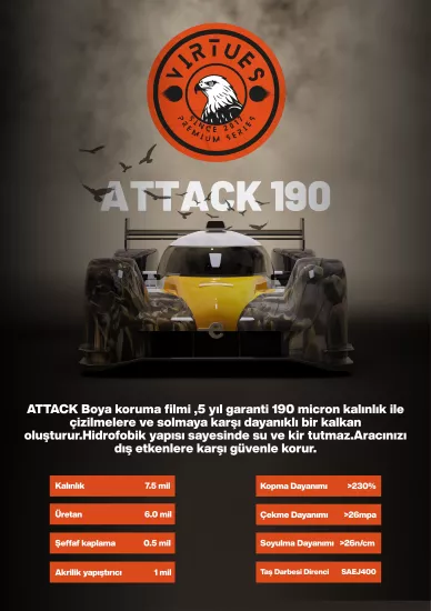 Virtues Attack Seri 190 Micron Tpu 152cmx15MT